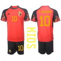 Belgia Eden Hazard #10 Fotballklær Hjemmedraktsett Barn VM 2022 Kortermet (+ korte bukser)